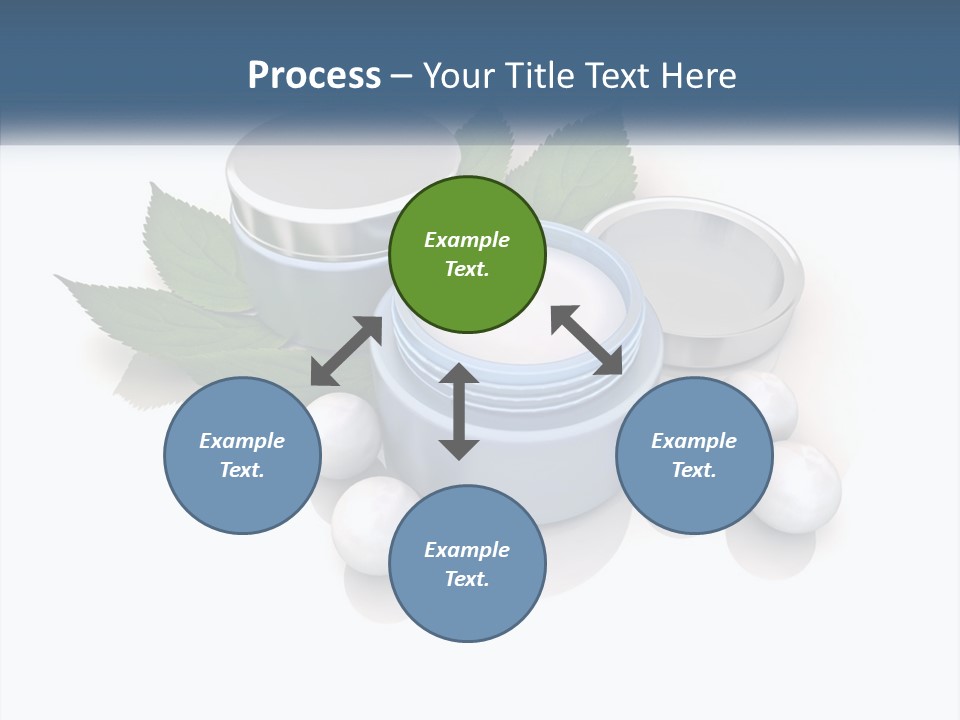 A Group Of Containers With Green Leaves On Top Of Them PowerPoint Template