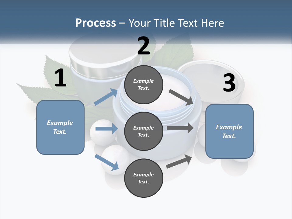 A Group Of Containers With Green Leaves On Top Of Them PowerPoint Template