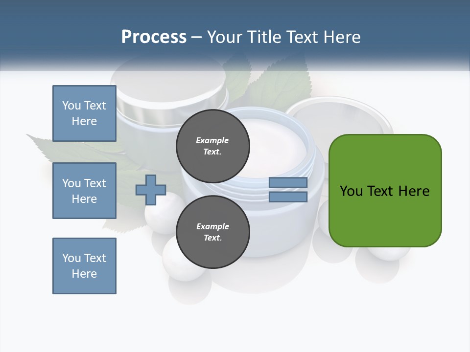 A Group Of Containers With Green Leaves On Top Of Them PowerPoint Template