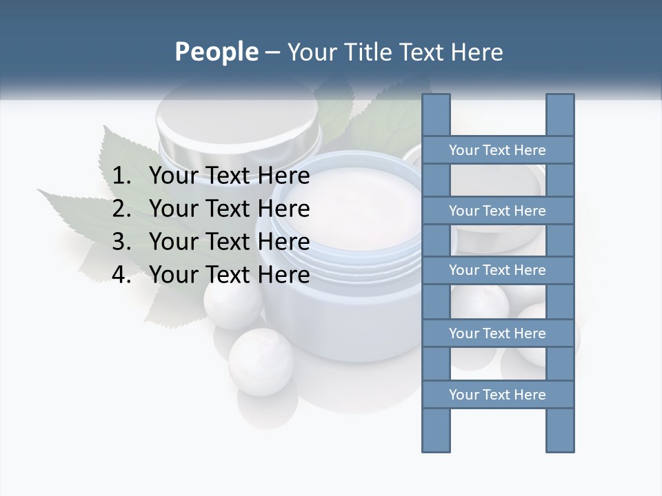 A Group Of Containers With Green Leaves On Top Of Them PowerPoint Template