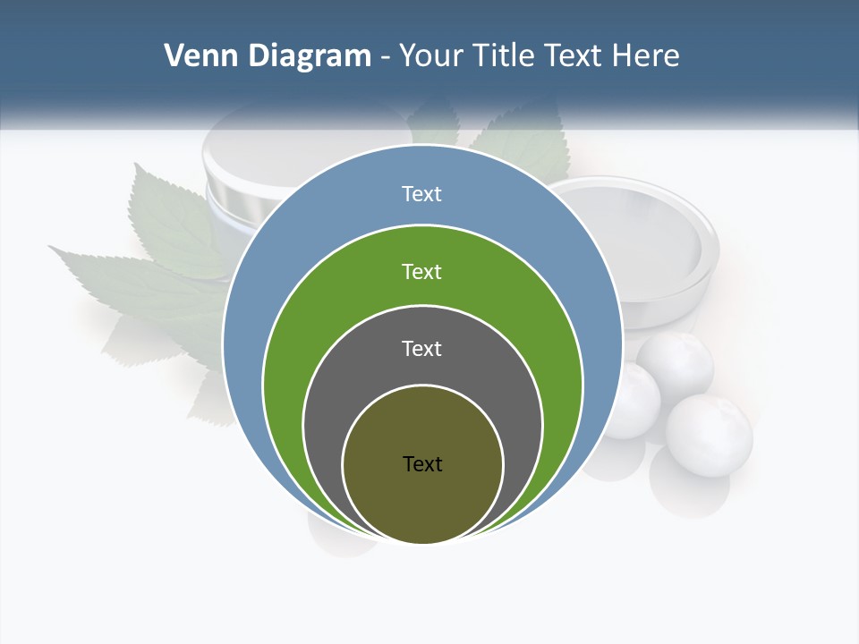 A Group Of Containers With Green Leaves On Top Of Them PowerPoint Template