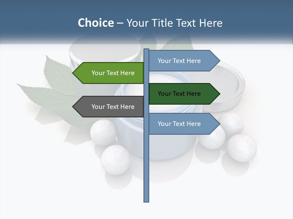 A Group Of Containers With Green Leaves On Top Of Them PowerPoint Template