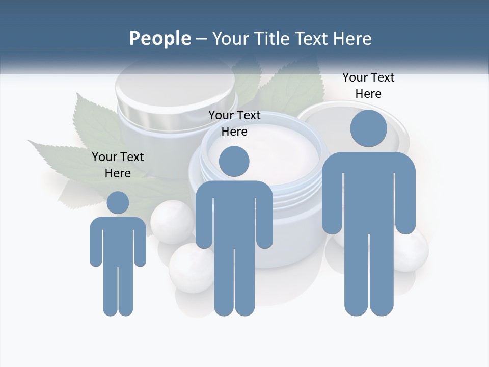 A Group Of Containers With Green Leaves On Top Of Them PowerPoint Template