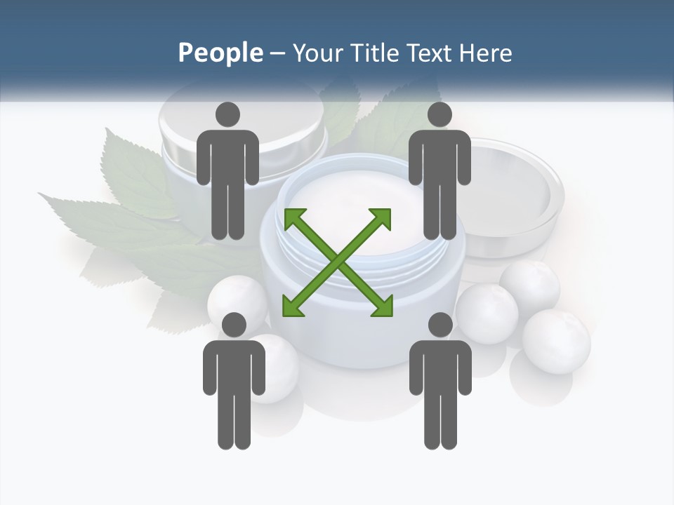 A Group Of Containers With Green Leaves On Top Of Them PowerPoint Template