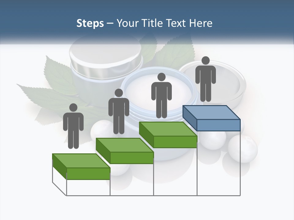 A Group Of Containers With Green Leaves On Top Of Them PowerPoint Template
