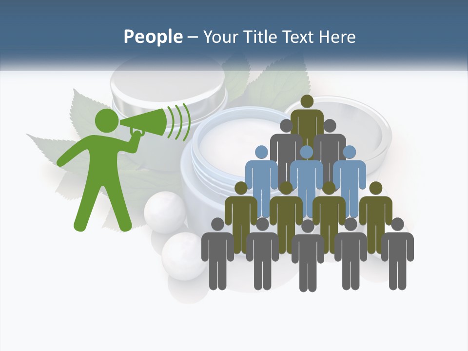 A Group Of Containers With Green Leaves On Top Of Them PowerPoint Template