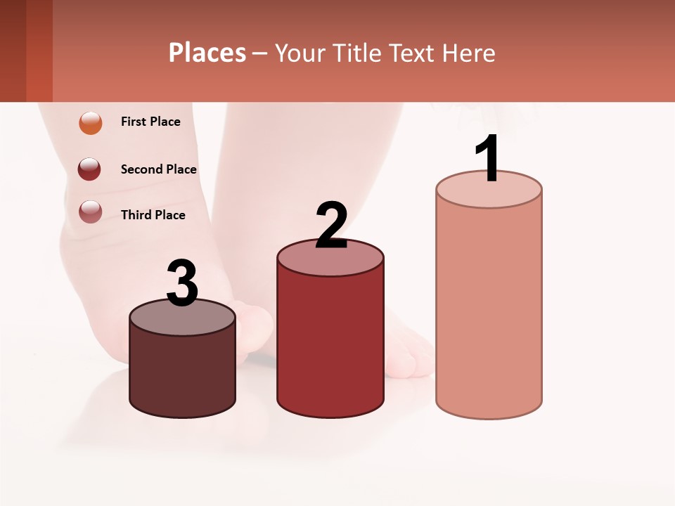 A Baby's Feet With A White Dress On PowerPoint Template