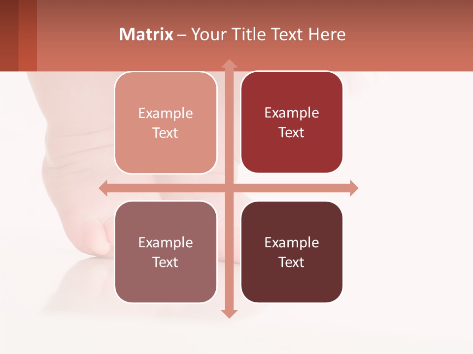 A Baby's Feet With A White Dress On PowerPoint Template