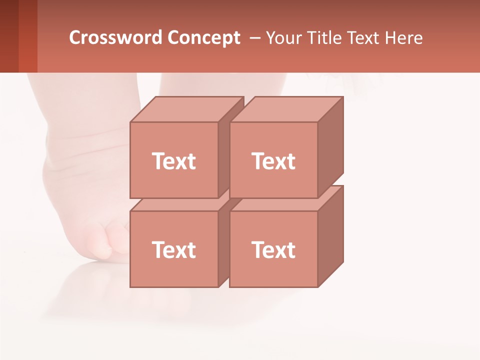A Baby's Feet With A White Dress On PowerPoint Template