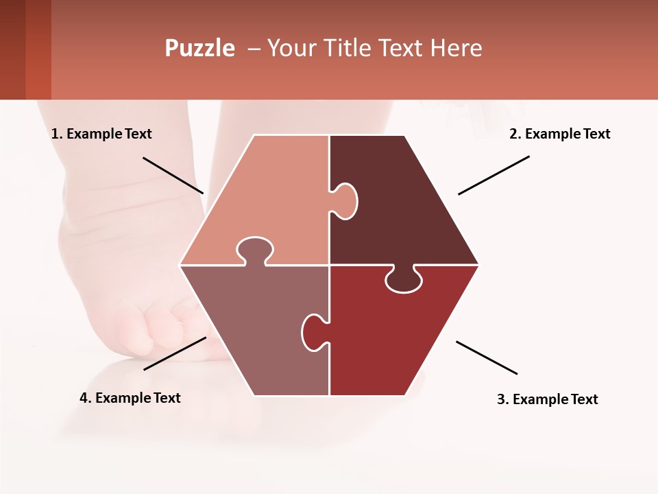 A Baby's Feet With A White Dress On PowerPoint Template