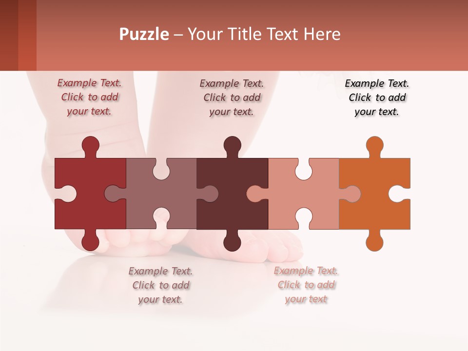 A Baby's Feet With A White Dress On PowerPoint Template