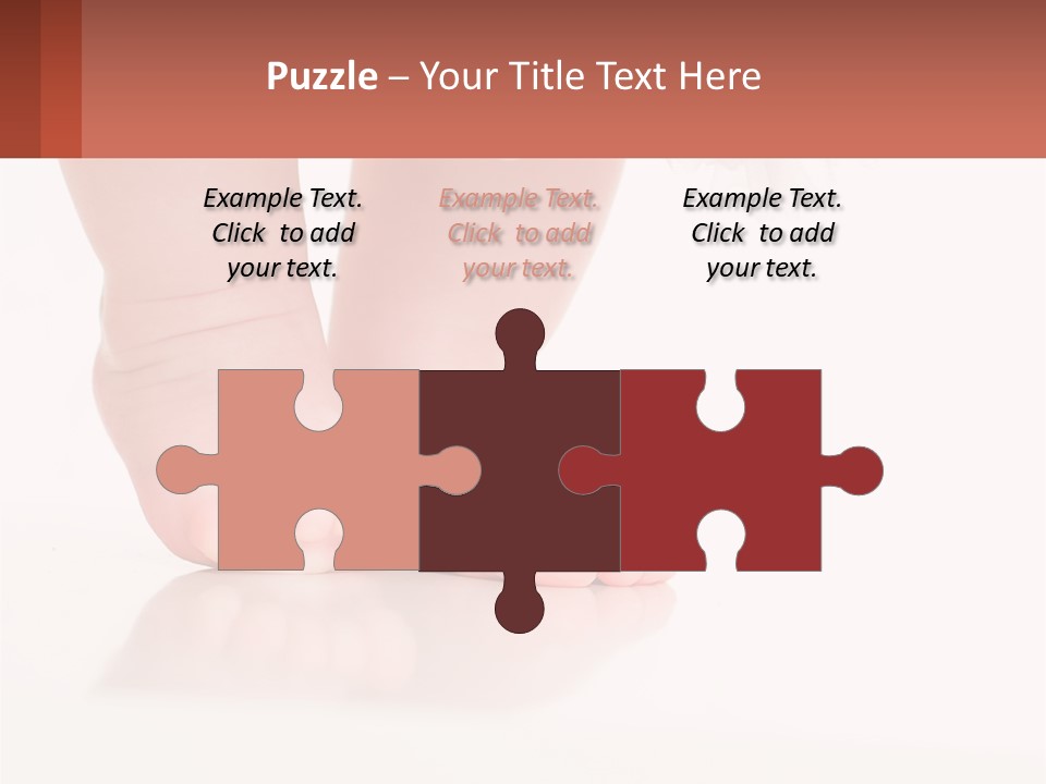 A Baby's Feet With A White Dress On PowerPoint Template