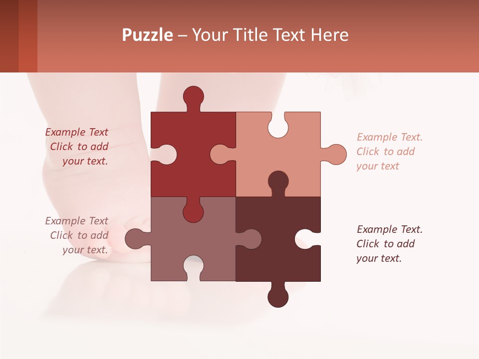 A Baby's Feet With A White Dress On PowerPoint Template