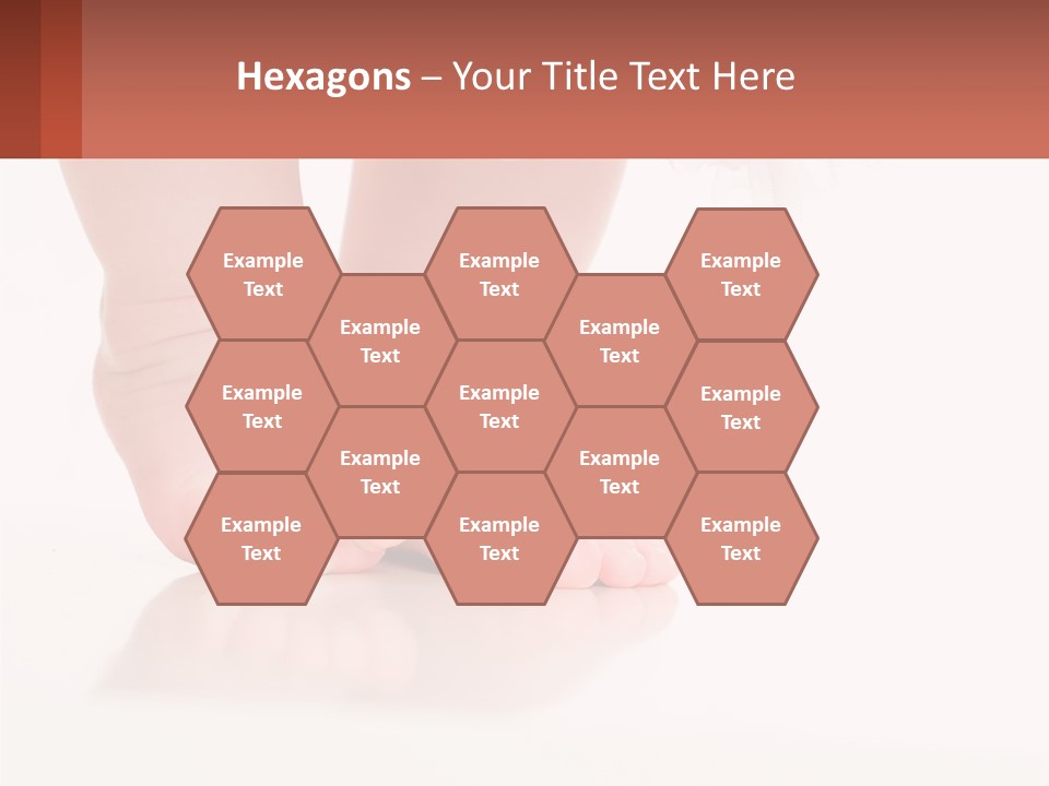 A Baby's Feet With A White Dress On PowerPoint Template