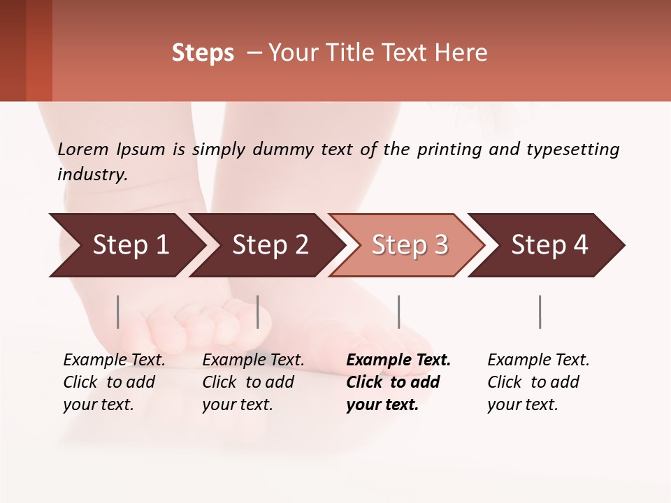 A Baby's Feet With A White Dress On PowerPoint Template
