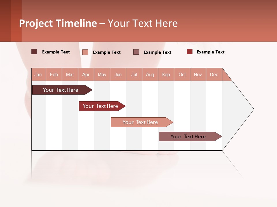 A Baby's Feet With A White Dress On PowerPoint Template
