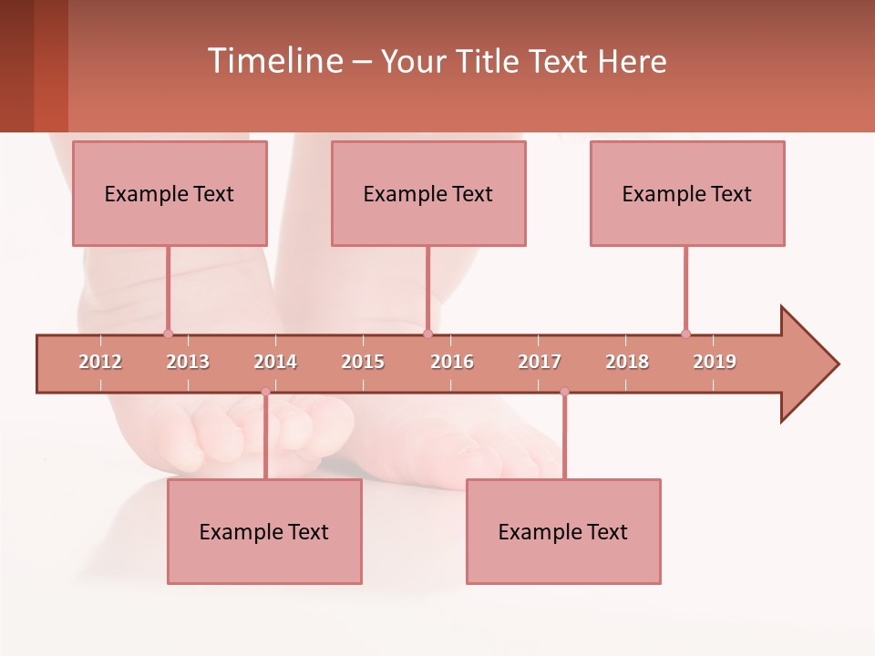 A Baby's Feet With A White Dress On PowerPoint Template