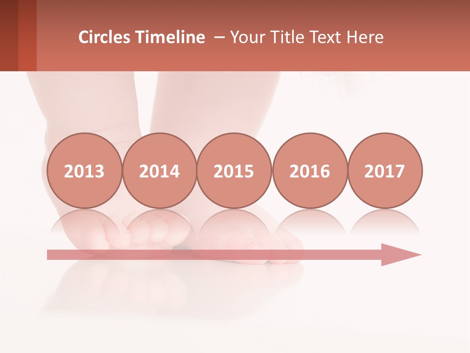 A Baby's Feet With A White Dress On PowerPoint Template