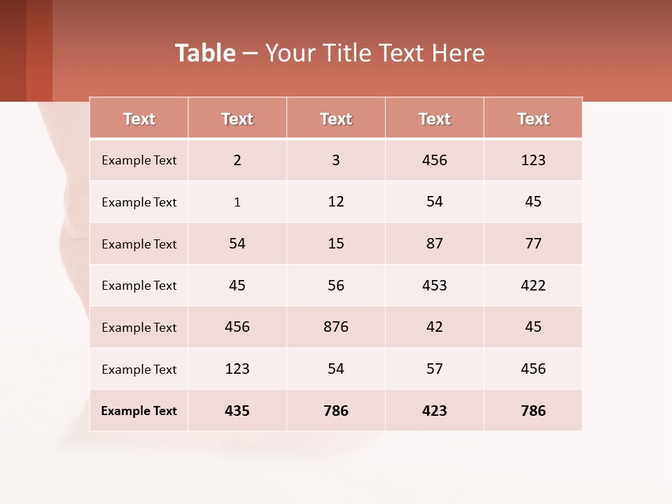 A Baby's Feet With A White Dress On PowerPoint Template