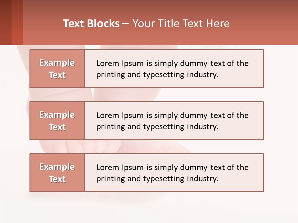 A Baby's Feet With A White Dress On PowerPoint Template