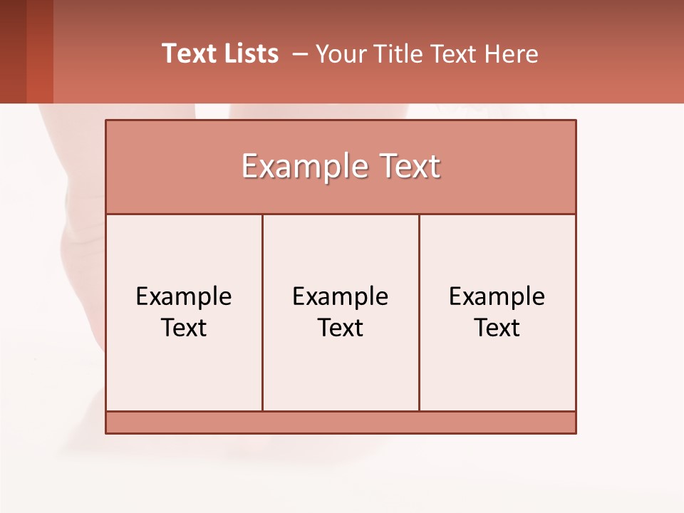 A Baby's Feet With A White Dress On PowerPoint Template