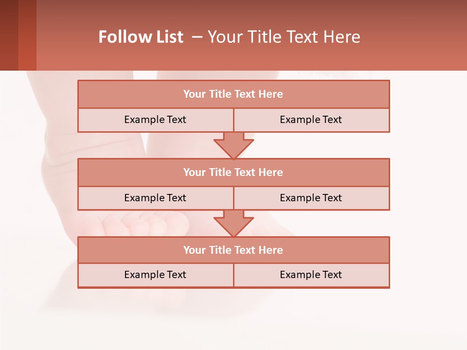 A Baby's Feet With A White Dress On PowerPoint Template