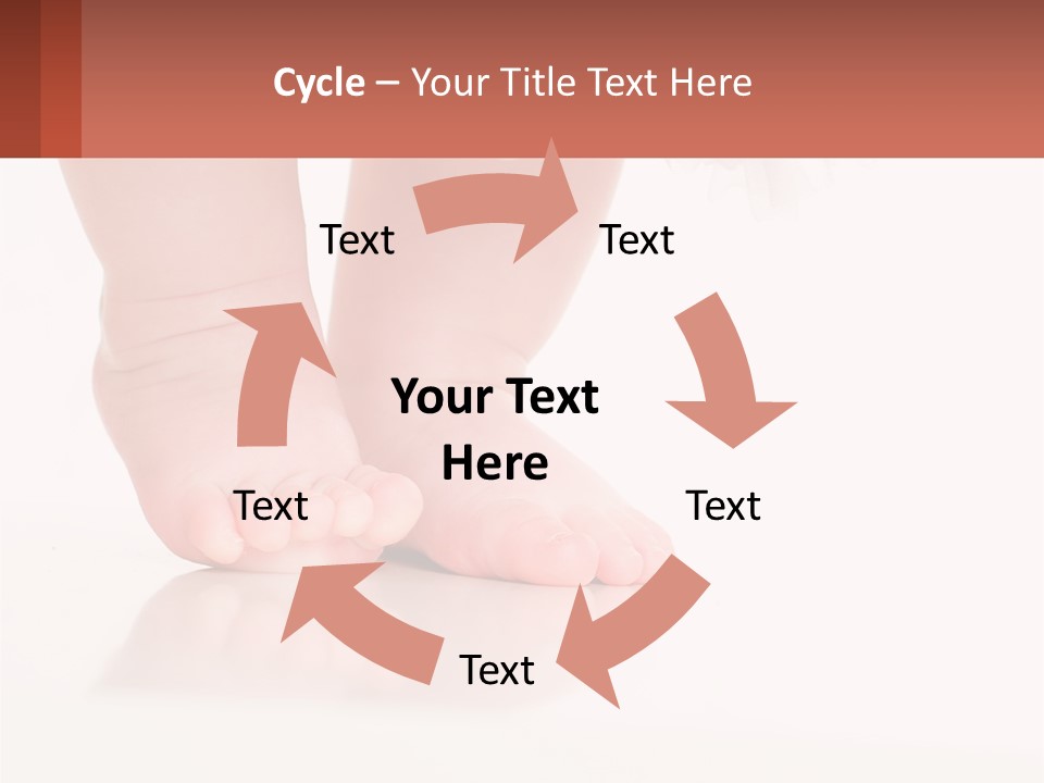 A Baby's Feet With A White Dress On PowerPoint Template