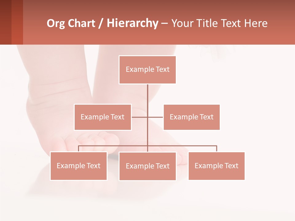 A Baby's Feet With A White Dress On PowerPoint Template