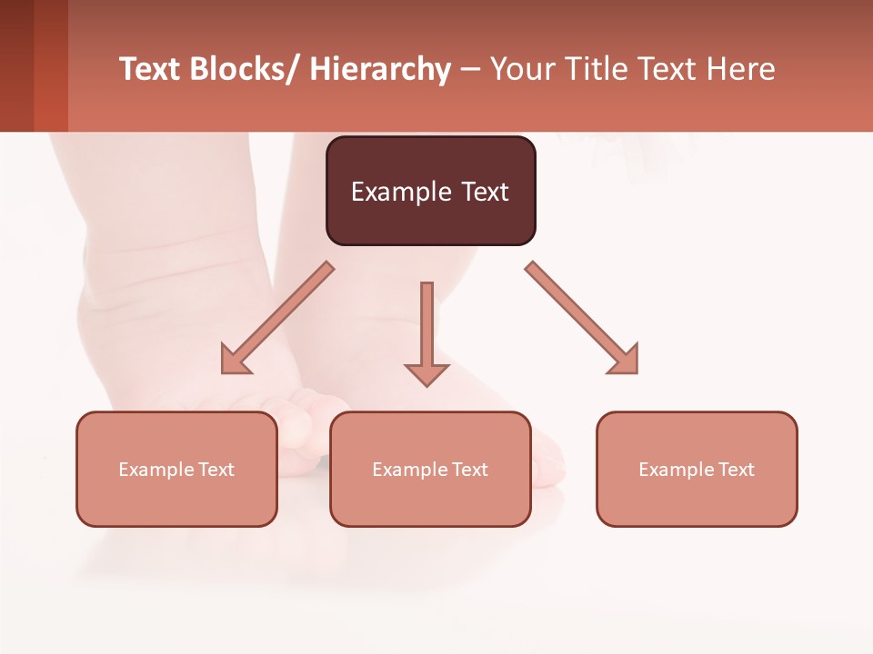 A Baby's Feet With A White Dress On PowerPoint Template