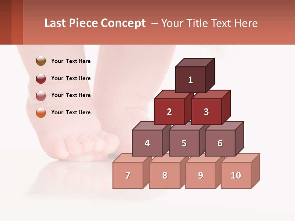 A Baby's Feet With A White Dress On PowerPoint Template