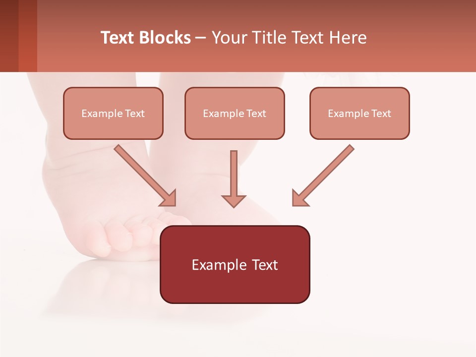 A Baby's Feet With A White Dress On PowerPoint Template