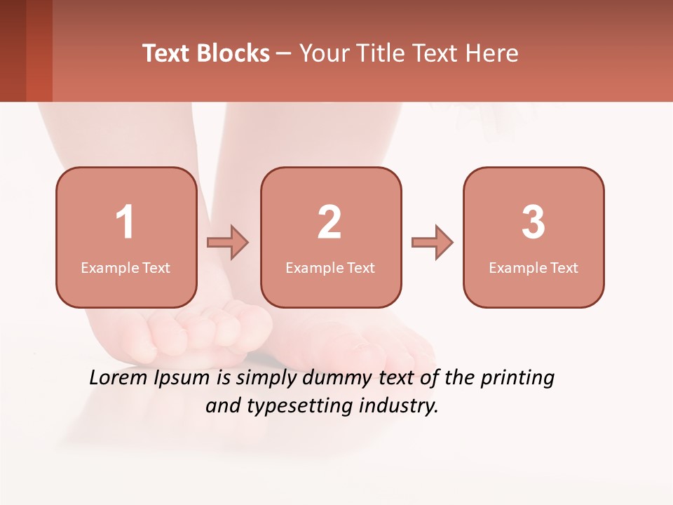 A Baby's Feet With A White Dress On PowerPoint Template