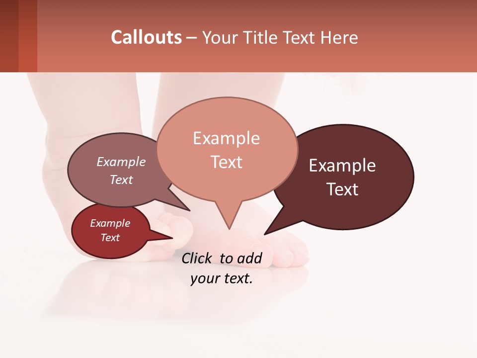 A Baby's Feet With A White Dress On PowerPoint Template