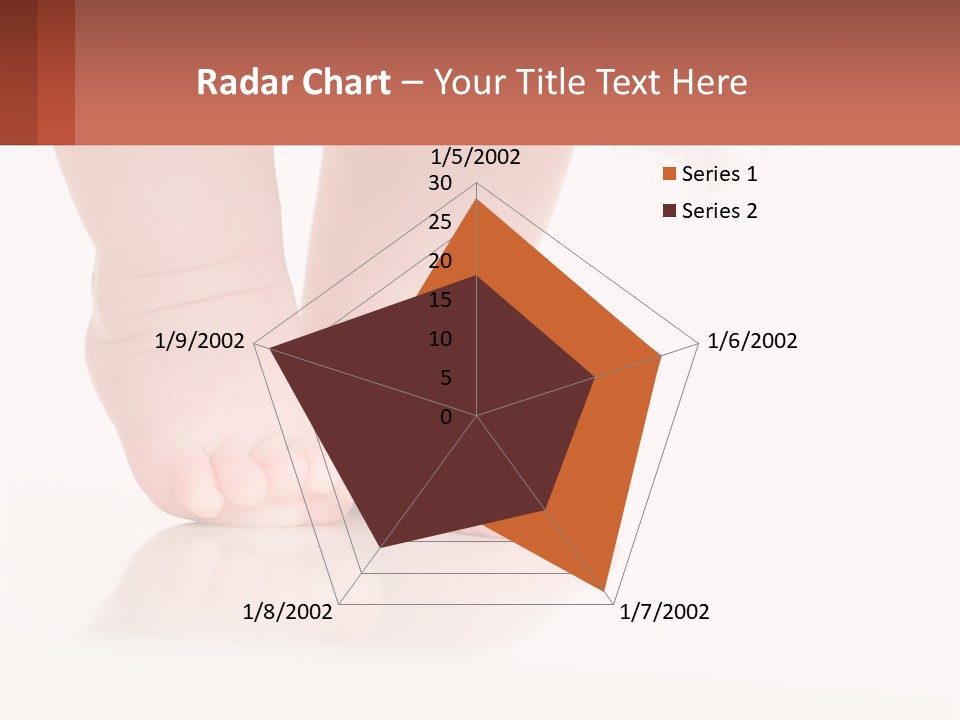 A Baby's Feet With A White Dress On PowerPoint Template
