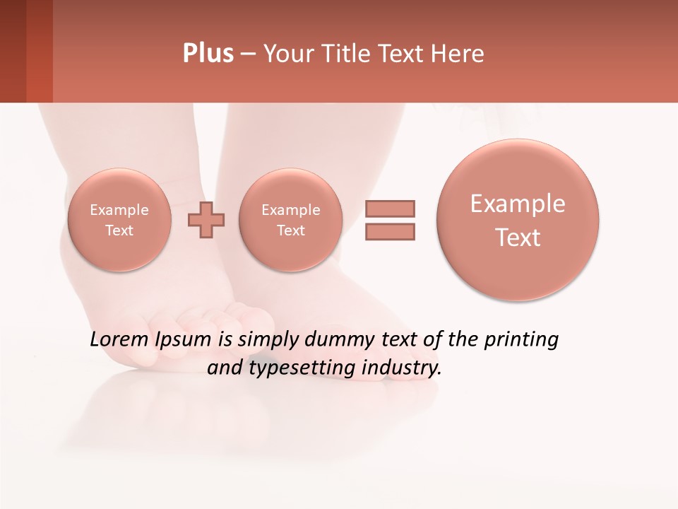 A Baby's Feet With A White Dress On PowerPoint Template