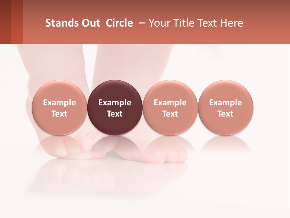 A Baby's Feet With A White Dress On PowerPoint Template