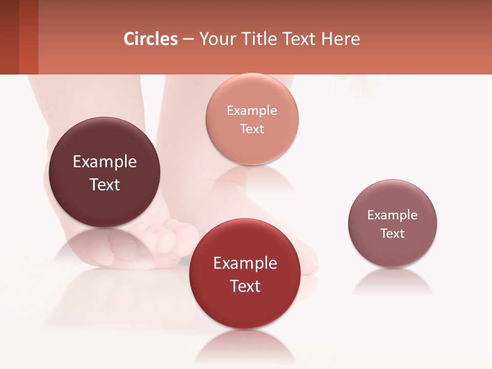 A Baby's Feet With A White Dress On PowerPoint Template