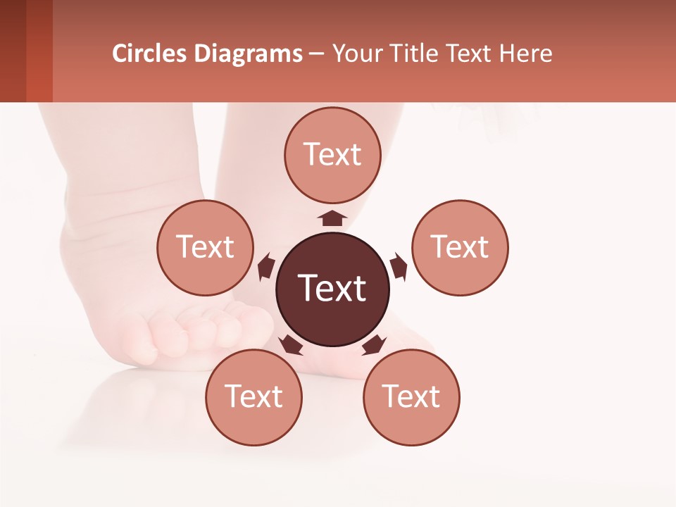 A Baby's Feet With A White Dress On PowerPoint Template