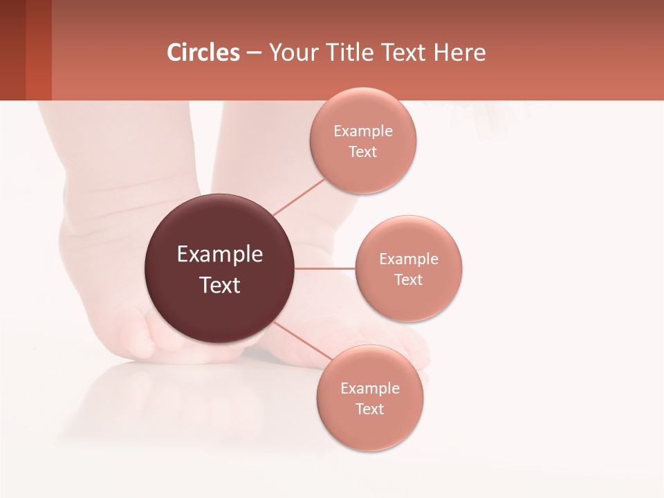 A Baby's Feet With A White Dress On PowerPoint Template