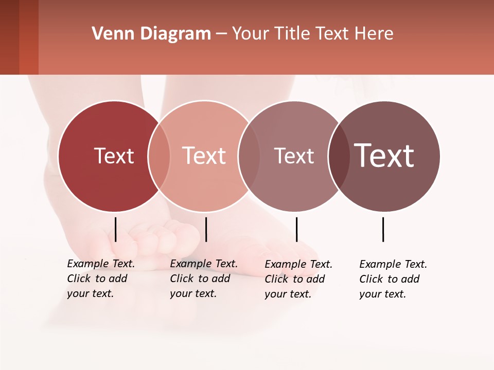 A Baby's Feet With A White Dress On PowerPoint Template