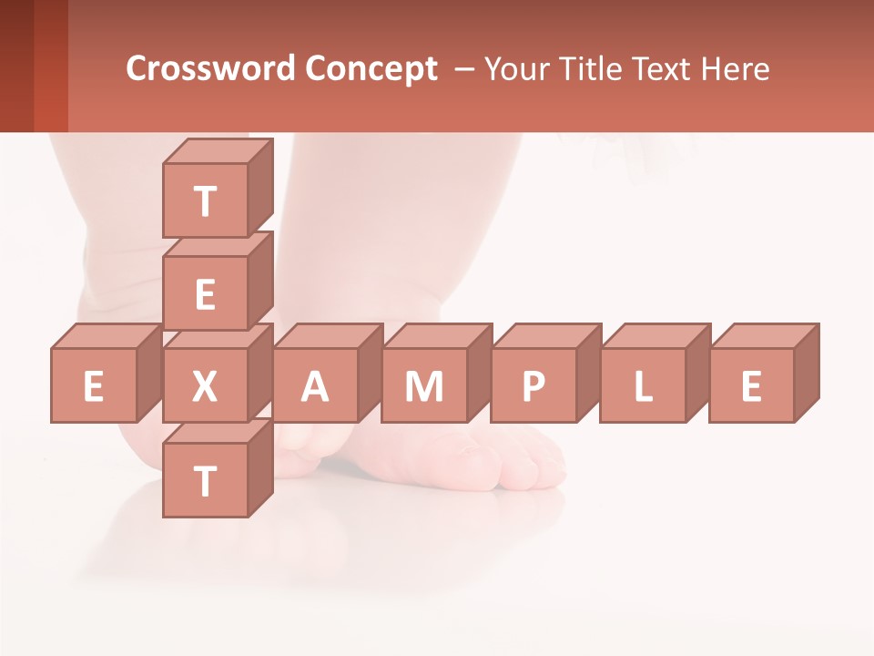 A Baby's Feet With A White Dress On PowerPoint Template