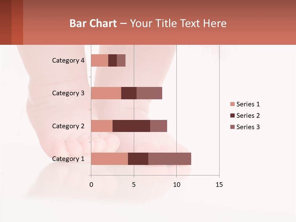A Baby's Feet With A White Dress On PowerPoint Template