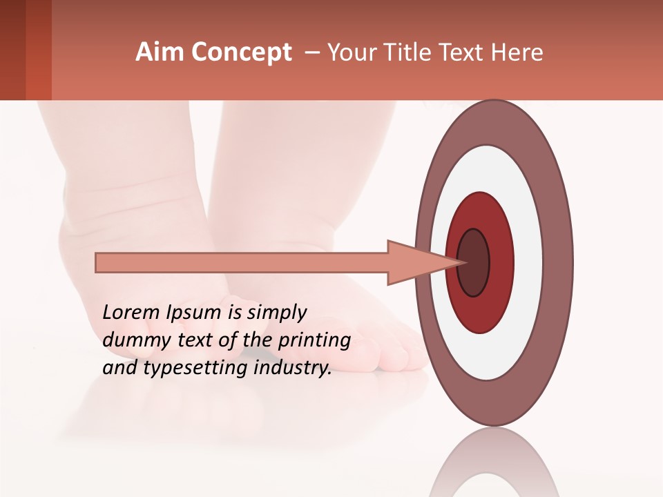 A Baby's Feet With A White Dress On PowerPoint Template