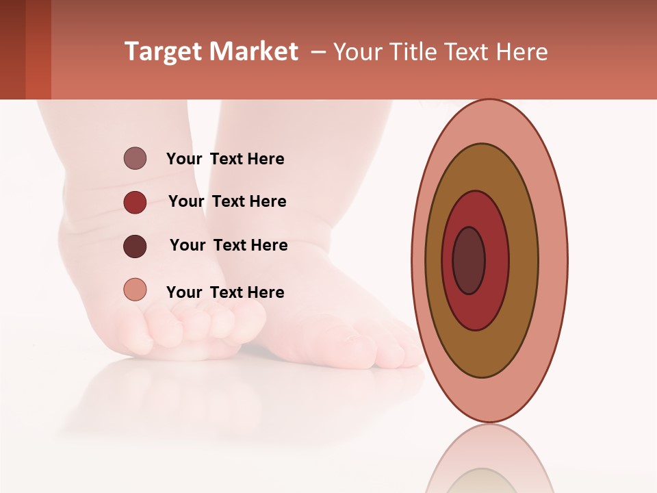 A Baby's Feet With A White Dress On PowerPoint Template