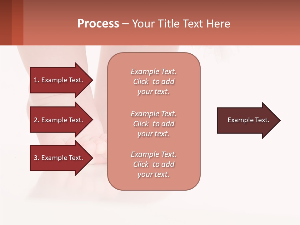 A Baby's Feet With A White Dress On PowerPoint Template