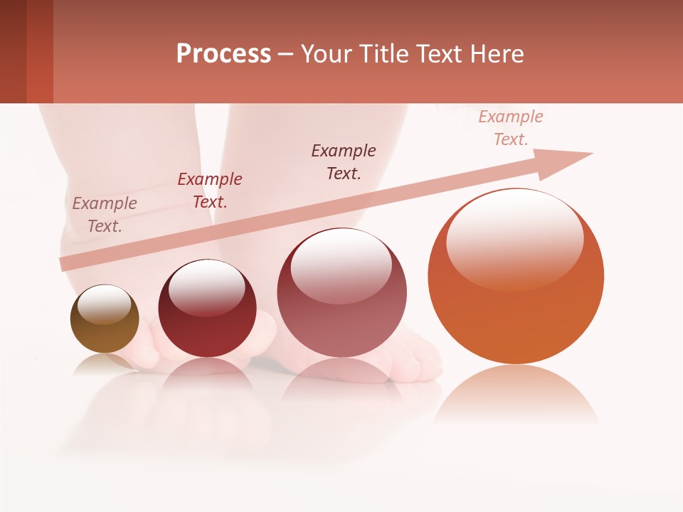 A Baby's Feet With A White Dress On PowerPoint Template