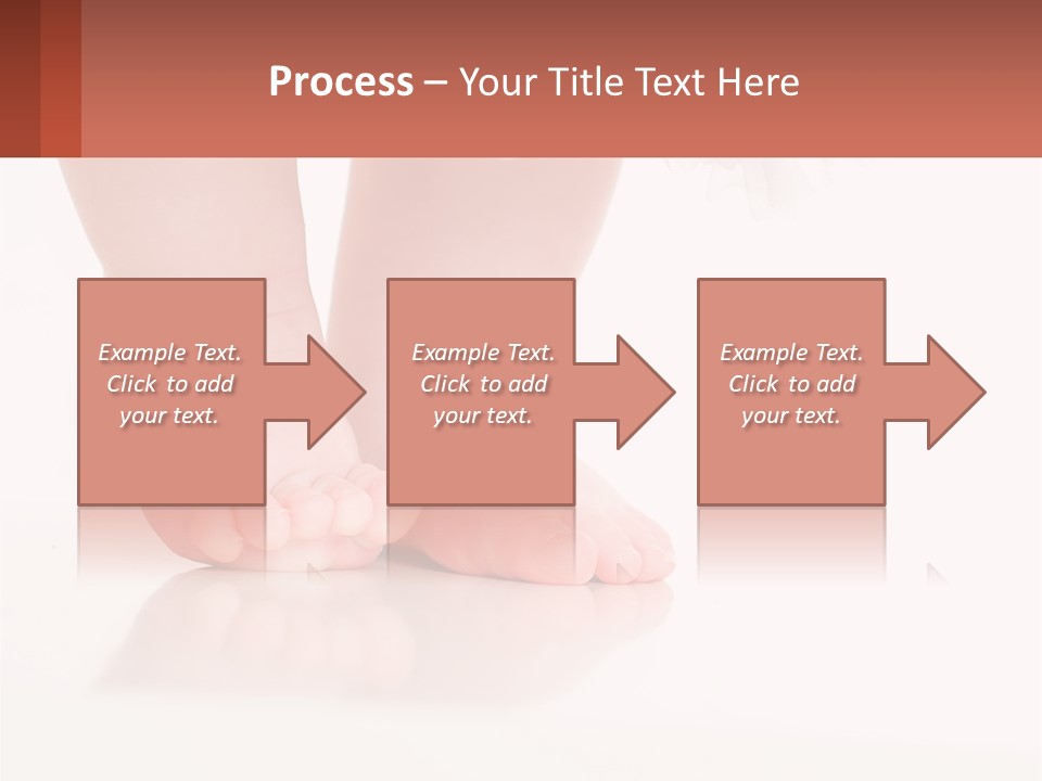 A Baby's Feet With A White Dress On PowerPoint Template