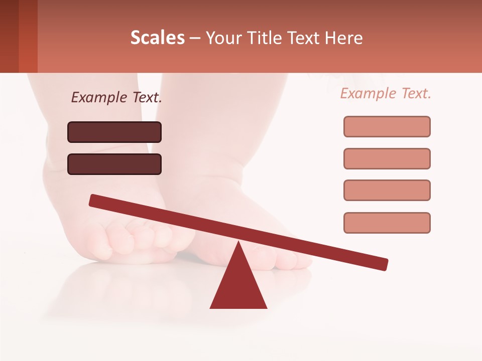 A Baby's Feet With A White Dress On PowerPoint Template