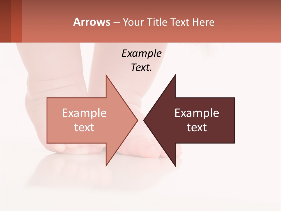 A Baby's Feet With A White Dress On PowerPoint Template