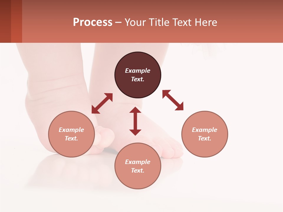 A Baby's Feet With A White Dress On PowerPoint Template